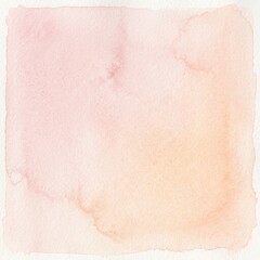 Fototapeta premium A soft watercolor painting depicts a blended pink and orange abstract background.
