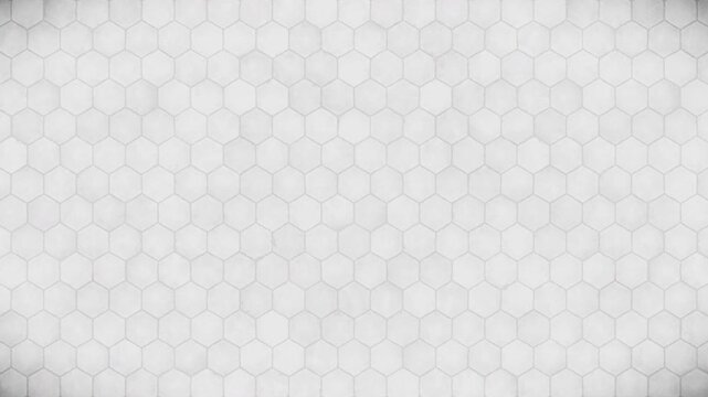 Abstract white geometric tile pattern subtly flowing left, an elegant seamless loop motion background
