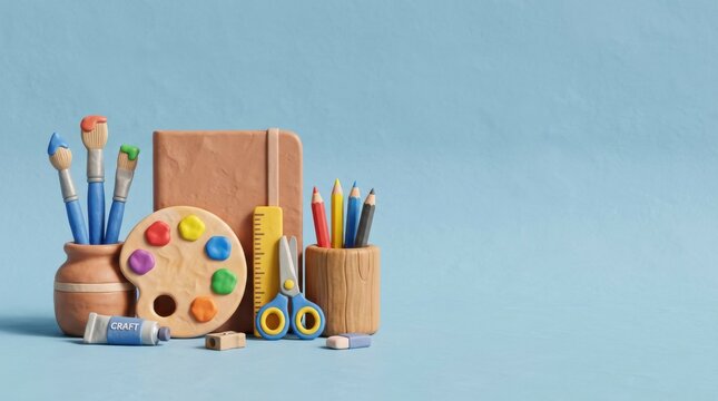 Creative Art and School Education Craft Concept