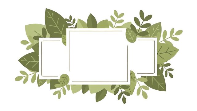 Green foliage animation with blank frames for text