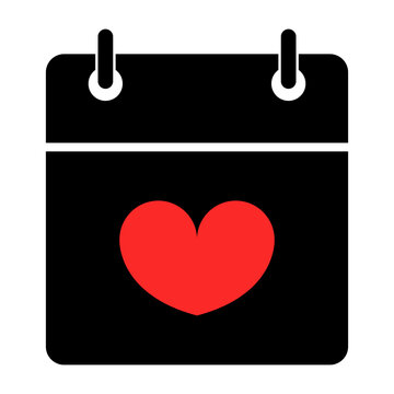 Calendar with heart