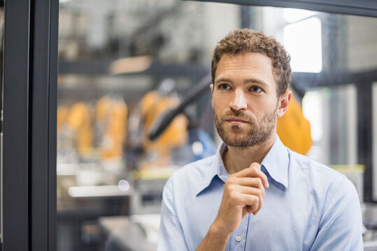 Businessman working in high tech company, portrait