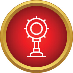 Fototapeta premium Sea mine bomb icon representing danger, warning, and underwater threat