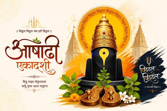 Ashadi Ekadashi Spiritual Festival Honoring Lord Vitthal Vithoba Vithuraya Vithu Mauli Pandurang with Devotional Warkari Pilgrimage