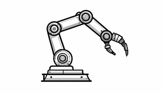 Industrial robotic arm machine technology.