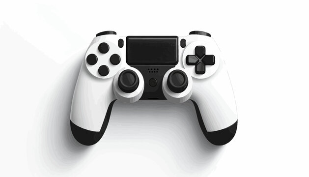 White PlayStation game controller closeup.