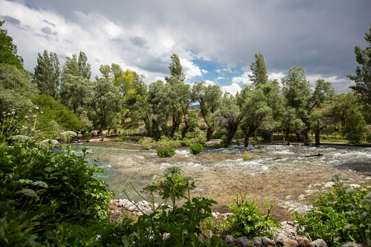 Munzur Springs in Ovacik, Tunceli, Turkey with Crystal Clear Water, Lush Greenery and Scenic Mountain Nature