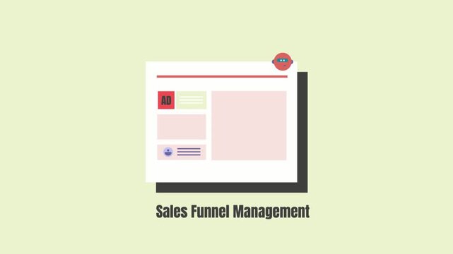 Manage online advertising, sales funnel optimization and campaign analytics data on AI platform software dashboard.