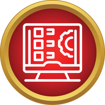 Monitor icon showing gear and checkboxes representing system configuration
