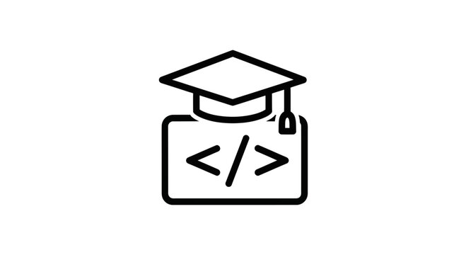 Computer Programming Education and Coding Degree Icon