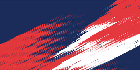 Abstract sport brush texture and pattern on blue background. Wrap car concept with red and white grunge. Vector illustration © Hal
