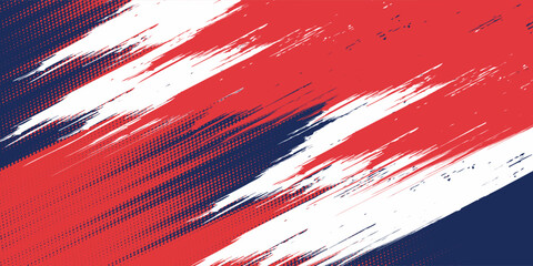 Abstract sport brush texture and pattern on blue background. Wrap car concept with red and white grunge. Vector illustration © Hal