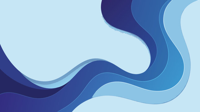 Vibrant seamless liquid pattern featuring stylized waves and flows with colorful organic forms in blue, white, and black tones for textile design projects.
