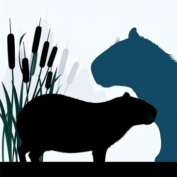 Silhouette of horse head against full moon sky.