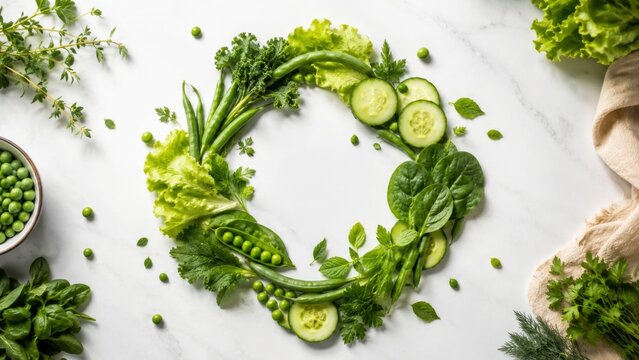Circular vegetable loop for fresh eco food concept