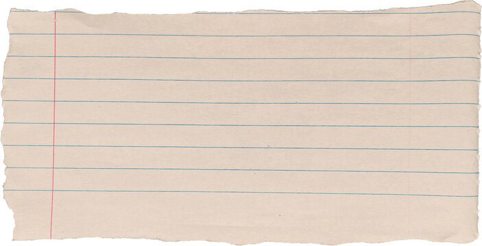 Torn Lined Paper Memo Note High Quality Isolated