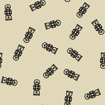 paraffin lamp line seamless pattern paraffin lamp thin line illustration