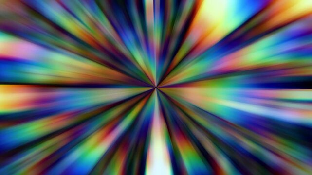 Rich rainbow colored radiating starburst pattern with thick vivid lines converging toward a glowing central point with a smooth glowing aesthetic