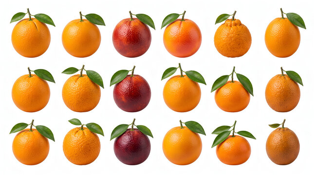Orange Collection Isolated On White Background