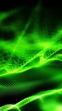 Abstract green wave patterns with fluid motion effects for creative projects