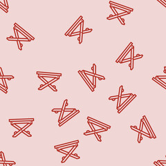foldable picnic table glamping line seamless pattern foldable picnic table glamping thin line illustration © sevector