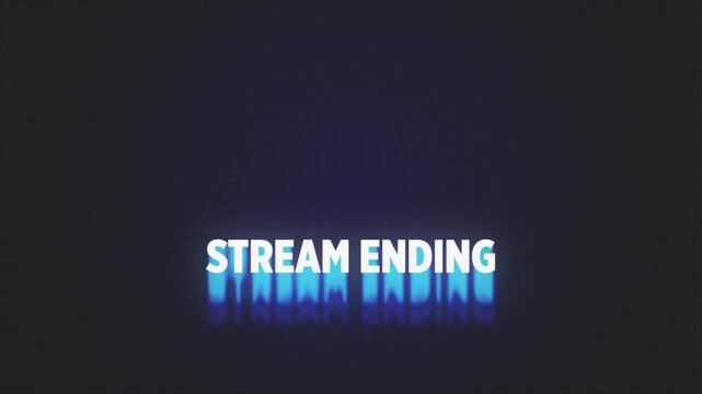 Stream Ending - Glowing Stream and Podcast Title Loop with Retro Film Grain and Dust