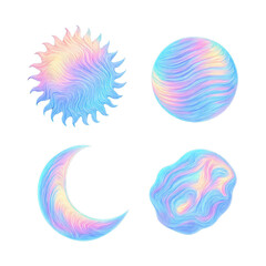 Fototapeta premium PNG Colorful celestial swirl illustration