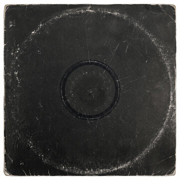 Distressed Vintage Black Vinyl Record Paper Sleeve Texture