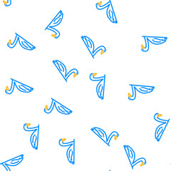 Fototapeta premium swan bird vector seamless pattern swan bird sign illustration