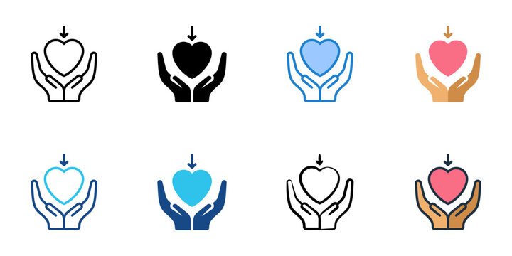 De-escalation icons set multiple style collection. Editable stroke 
