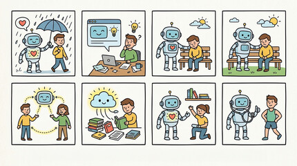 Fototapeta premium The Heartwarming Side of Artificial Intelligence in Daily Life