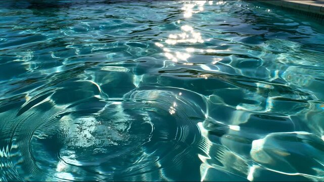 Sparkling water with glints of light provides a refreshing backdrop for themes of purity  relaxation  swimming pools and summer holidays.