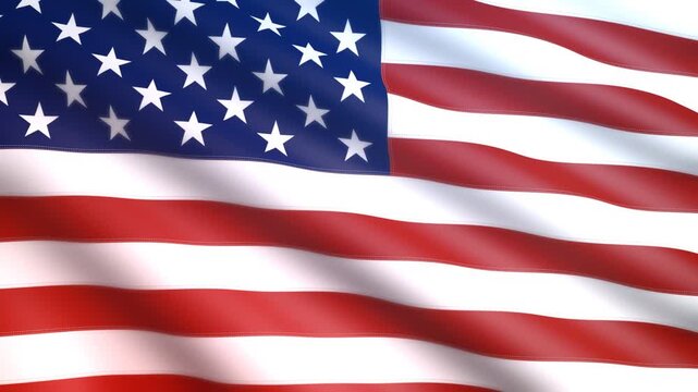 american flag waving in the wind