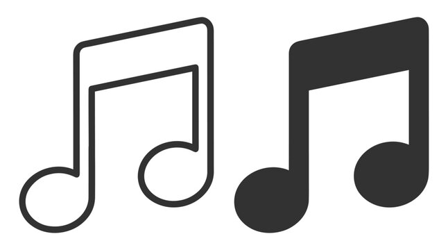musical notes icon set vector illustration on transparent background