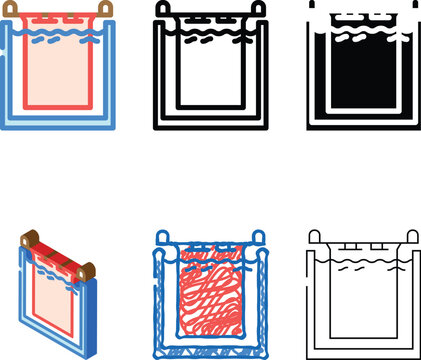 copper cathodes produces color icon simplified vector. copper cathodes produces sign. isolated symbol illustration
