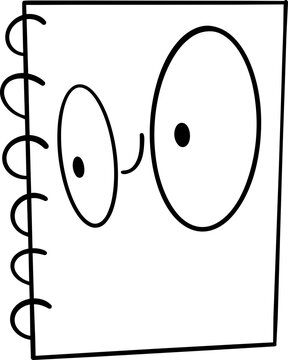 notepad cute cartoon illustration