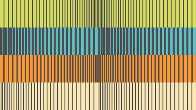 Abstract Geometric Vertical Lines Background with Optical Illusion. Modern Colorful Minimal Stripe Pattern for creative graphic design. Vector illustration.