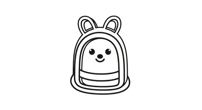 Cute cartoon backpack with bunny ears.