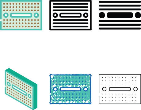 breadboard prototyping electronics mix color icon vector. breadboard prototyping electronics sign. isolated symbol illustration
