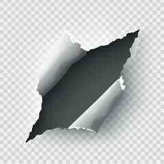 ragged Hole torn in ripped paper on transparent background © Andrei Kukla