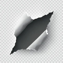 ragged Hole torn in ripped paper on transparent background © Andrei Kukla