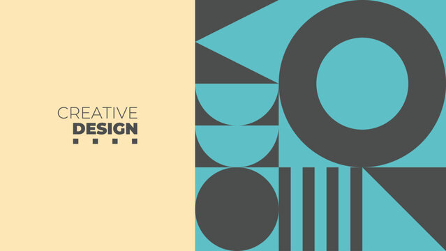 Abstract Background with Geometric Shapes for modern creative graphic design. Bauhaus Style. Vector illustration.