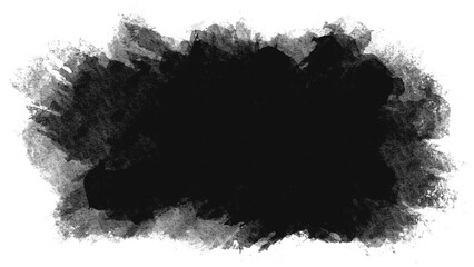 Distressed marker brush stroke ink blot element isolated clip art on background. Creative grunge splatter texture block for modern streetwear graphic design layouts. © dirtyfellas