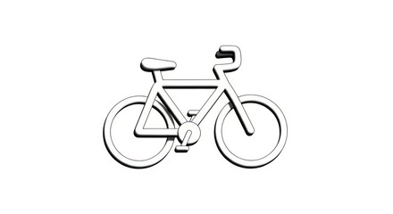Obraz premium Bicycle Line Drawing Transportation Icon.