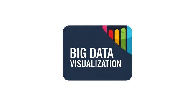 Big data visualization logo concept.