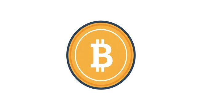 Bitcoin cryptocurrency digital money icon.