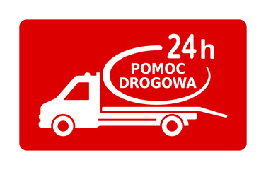 całodobowa pomoc drogowa - ilustracja wektorowa © robert6666