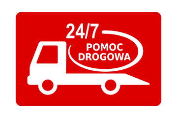 całodobowa pomoc drogowa - ilustracja wektorowa © robert6666