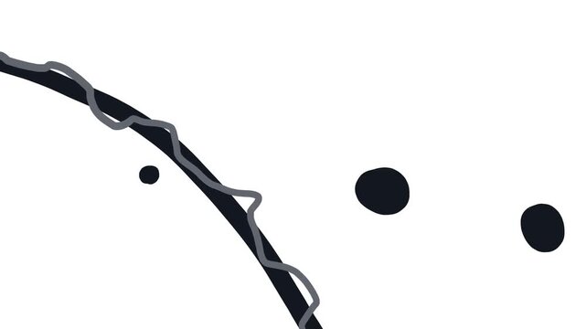 Atoms, molecules, or particles fly across the screen. There's also an energy wire.