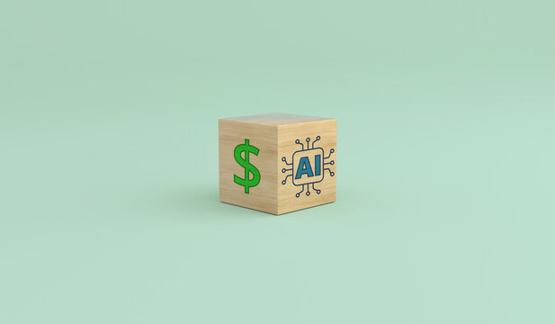 Wooden cube representing artificial intelligence costs